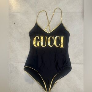 Gucci Black and Gold Swim